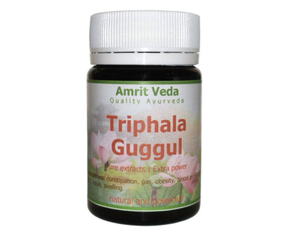 Triphala Guggul Amrit Veda, 90 tabletas