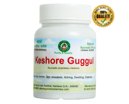 Kaishore Guggul (Keshore Guggul) Adarsh Ayurvedic, 40 gramoss ~ 110 tabletas