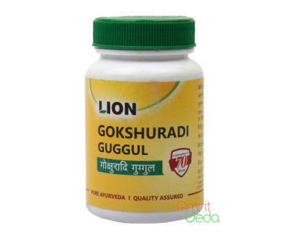 Gokshuradi Guggul Lion (Gokshuradi Gugul Lion), 100 tabletas