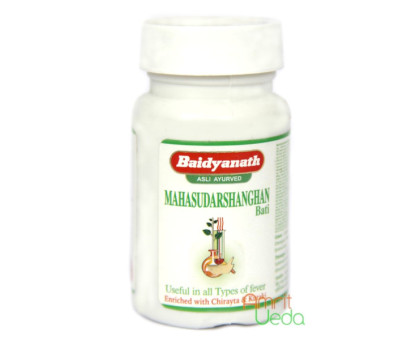 Mahasudarshan extracto bati Baidyanath, 40 tabletas - 10 gramoss