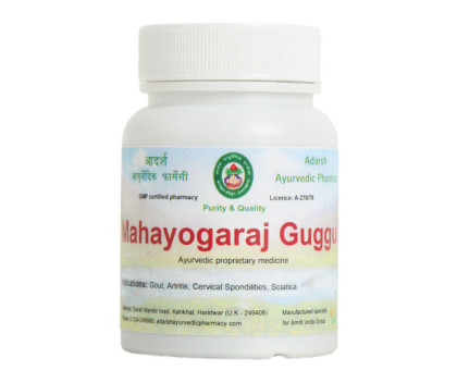 Mahayogaraj Guggul Adarsh Ayurvedic, 40 gramoss ~ 110 tabletas