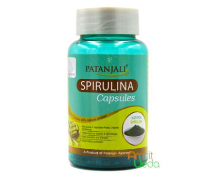 Spirulina Patanjali, 60 cápsulas