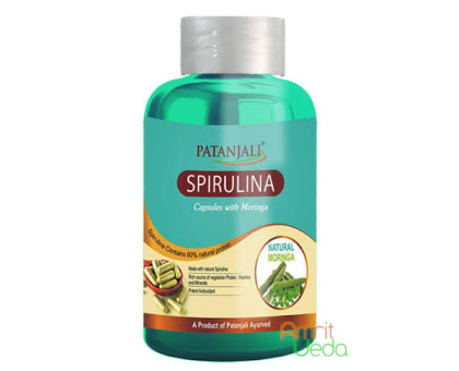 Spirulina with Moringa Patanjali, 60 cápsulas