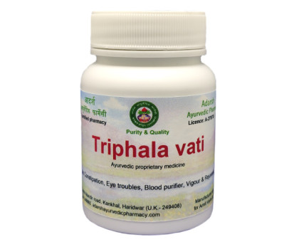 Triphala vati Adarsh Ayurvedic, 50 grams ~ 100 tablets