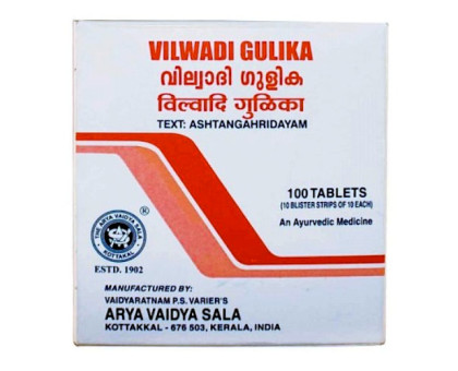 Vilwadi gulika Kottakkal, 20 tabletas