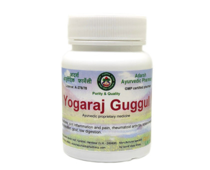 Yogaraj Guggul (Yograj Guggul) Adarsh Ayurvedic, 40 gramoss ~ 110 tabletas