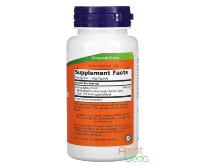 Andrographis extracto 400 mg Now Foods, 90 cápsulas