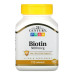 Biotin 5000 mcg 21st Century, 110 Capsules