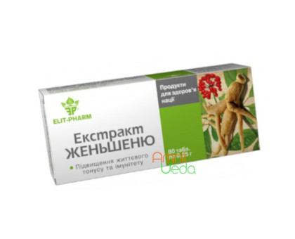 Ginseng extracto Elit-Pharm, 80 tabletas