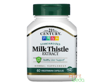 Milk Thistle extracto 21st Century, 60 cápsulas