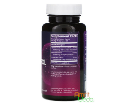 Resveratrol MRM Nutrition, 60 cápsulas