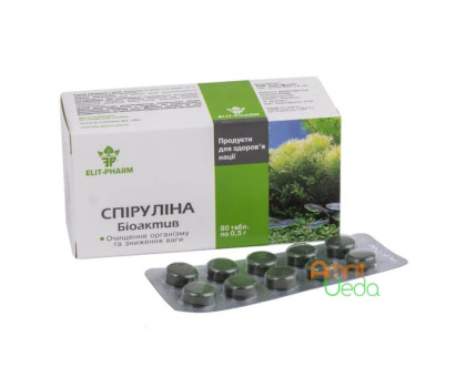 Spirulina Bioactive Elit-Pharm, 80 tabletas