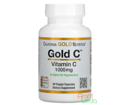 Vitamin C Gold Buffered 750 mg California Gold Nutrition, 60 cápsulas