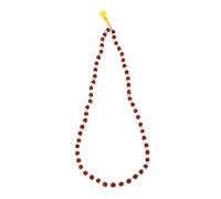 Rosary from rudraksha and faceted crystal, 108 beads